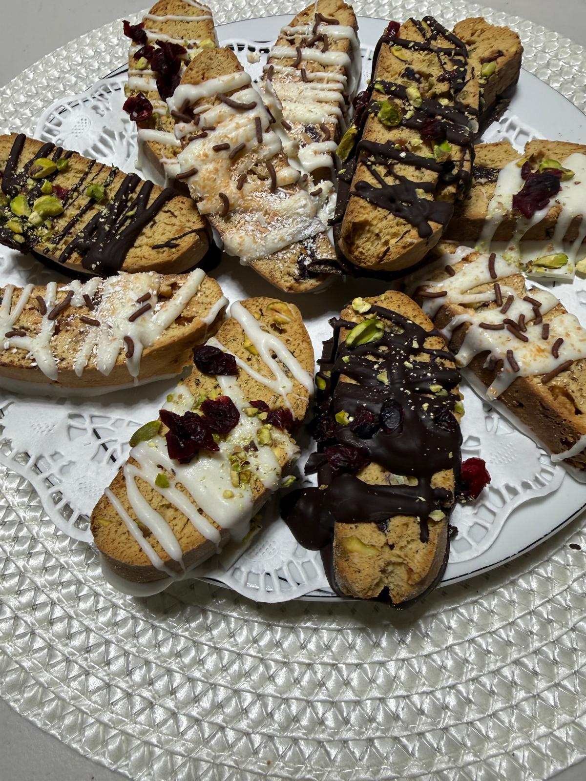 Loaded Biscotti - Plain & Dipped - Four Flavors (GF)