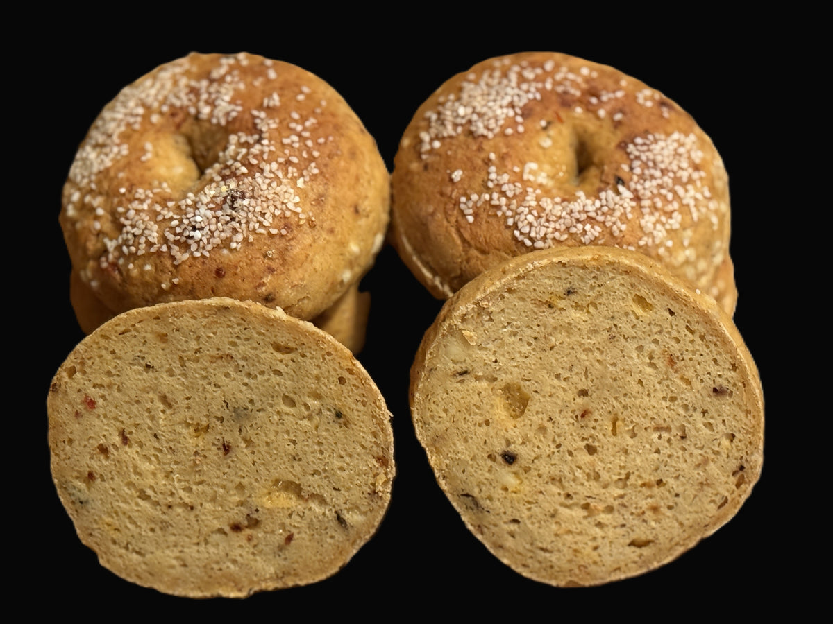 Spicy Cheesy Bagels - Multiple Toppings (GF)