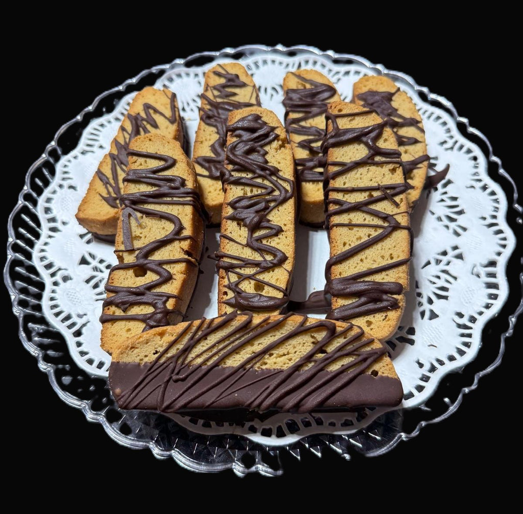 Vegan Biscotti - Plain and Dipped (GF, V)